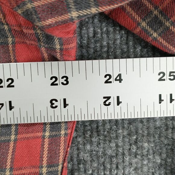 Lands' End Direct Merchants Men's Button-Down Shirt Red Plaid Medium 15-15.5 - Picture 12 of 12